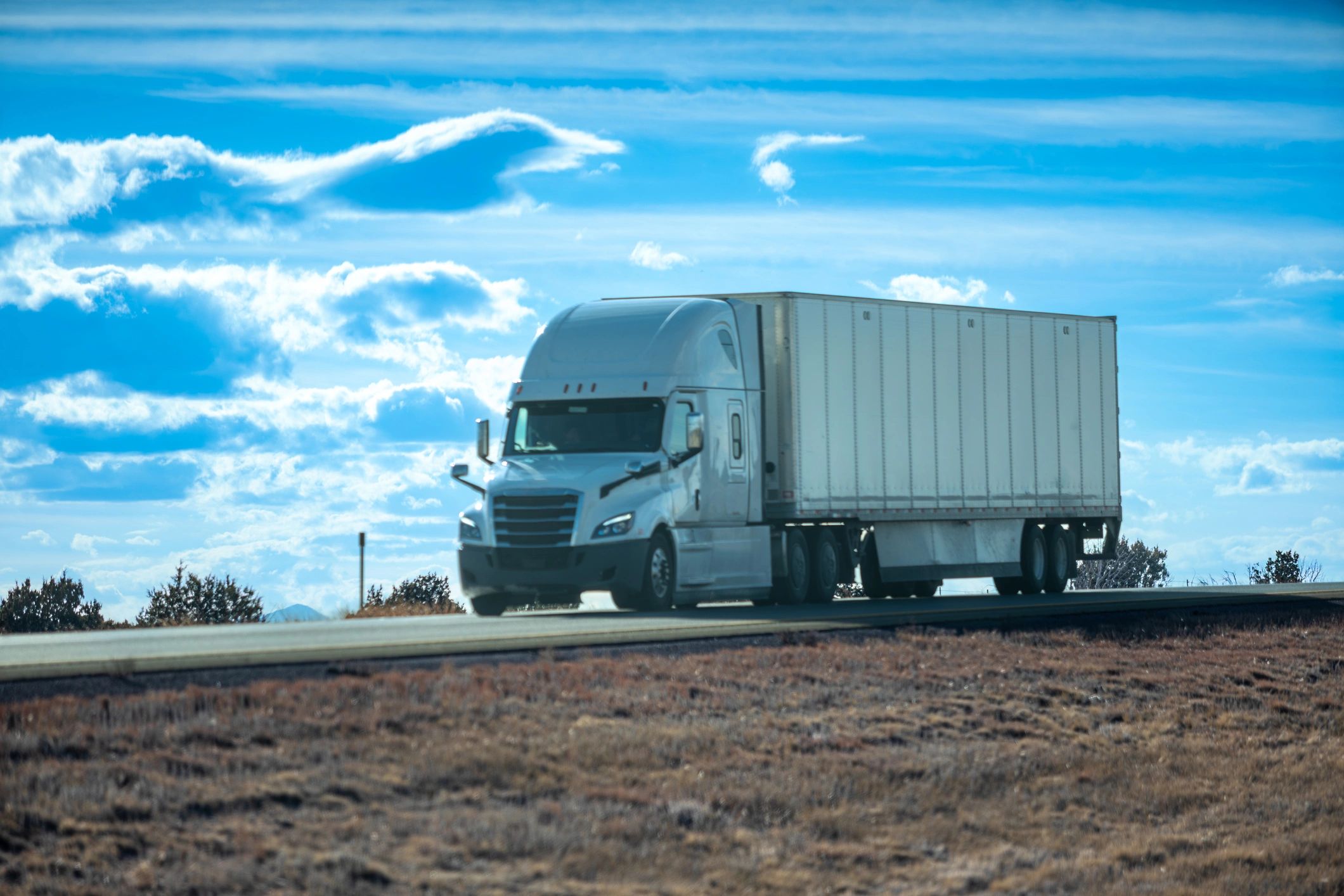 Regional transport truck ready for service dispatch